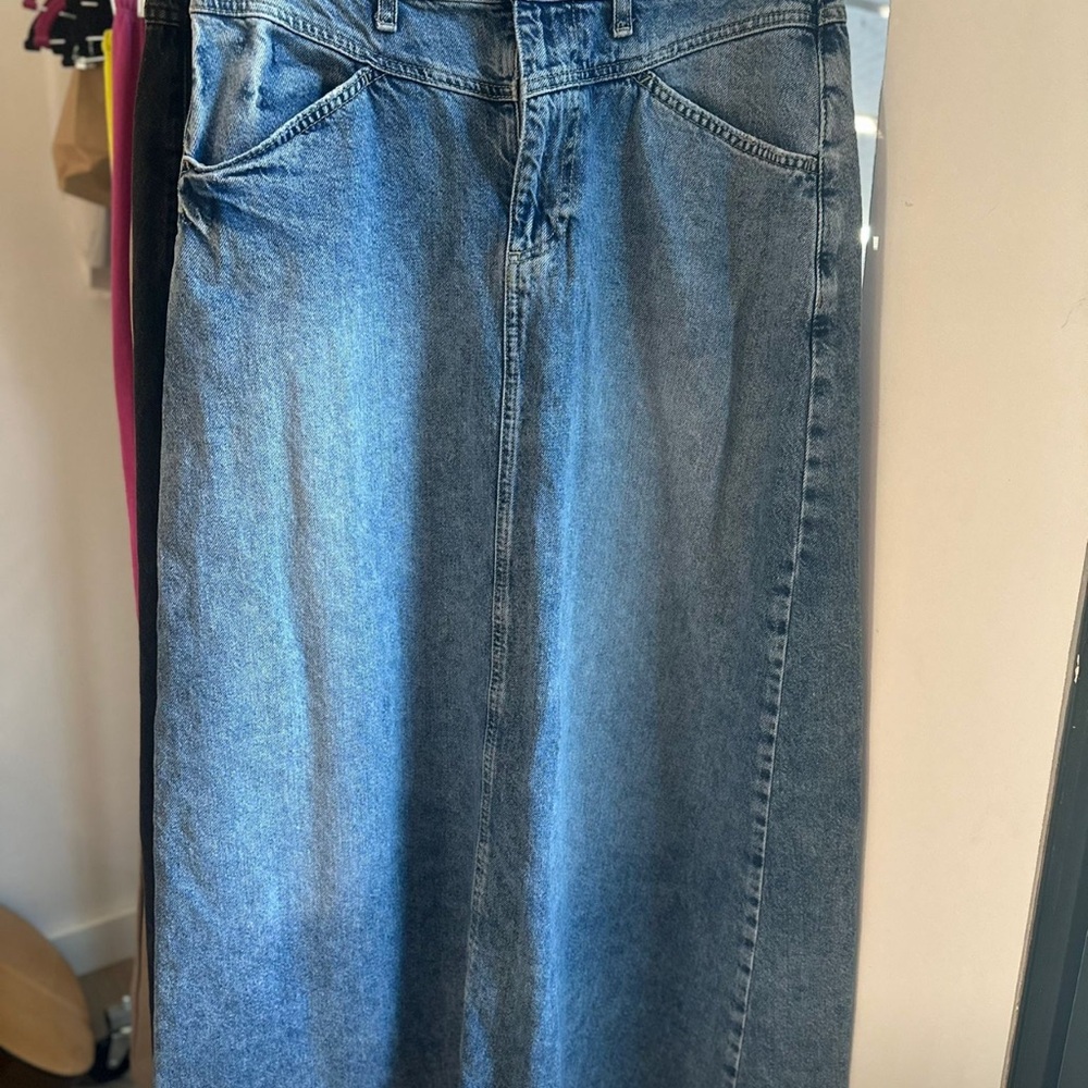 Free People Blue Maxi Skirt with Relaxed Silhouette